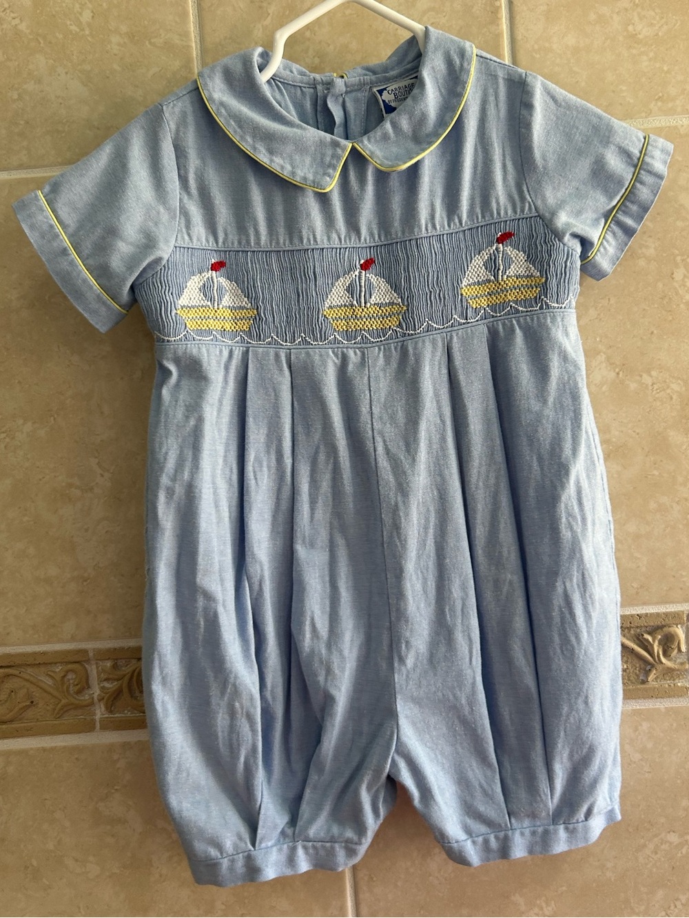 Carriage Boutiques Smocked Sailboat Short Bubble